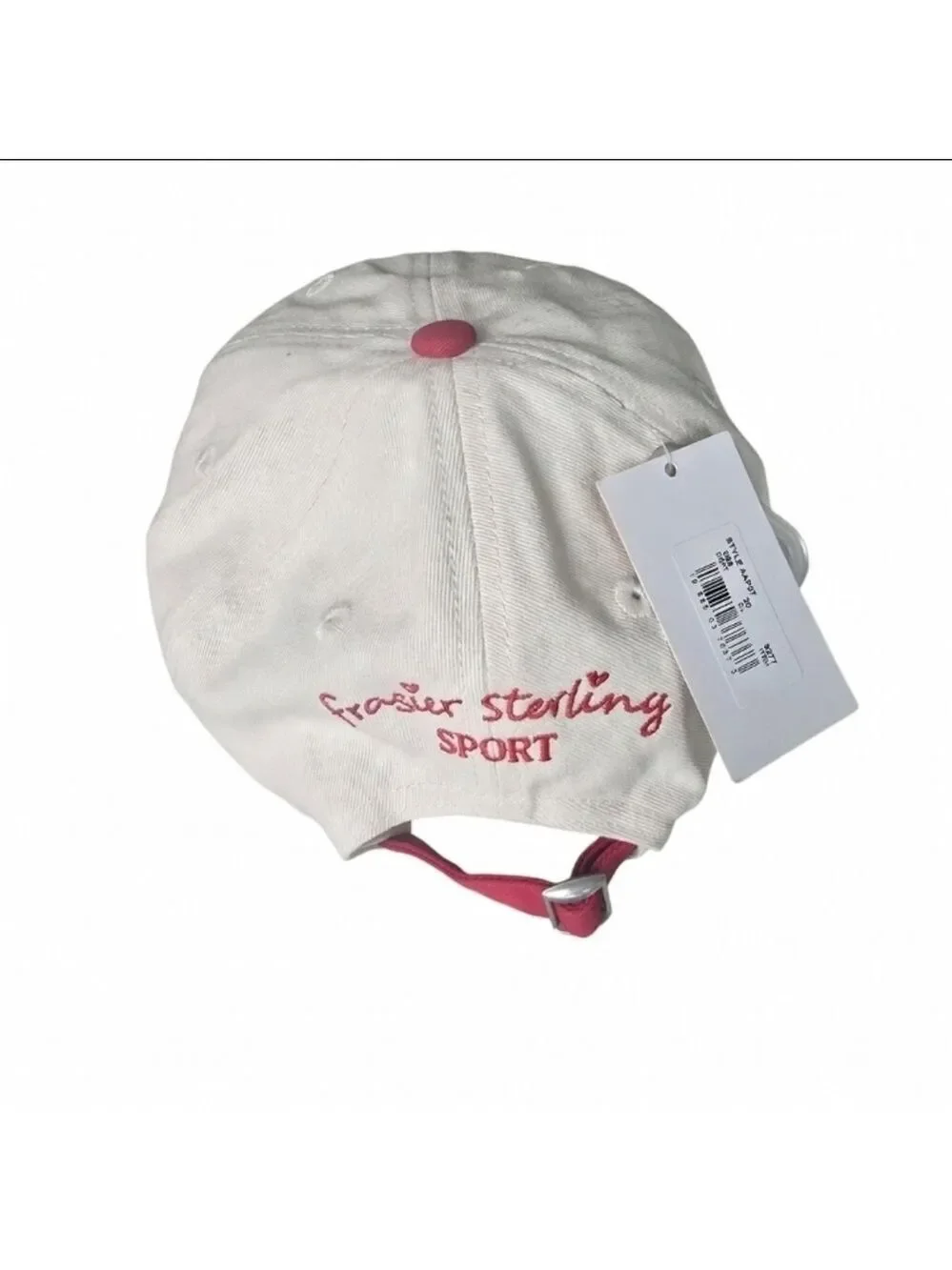 Frasier Sterling Sport Embroidered Sailboat Two-Tone Baseball Cap - Cream & Red